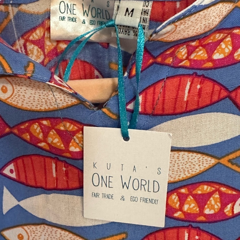 Sister & Me Matching Colorful Fish Print Cover Ups Size Xsmall & Medium. — image 4 of 8